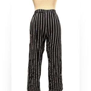J. GALT black and white striped straight leg pant
